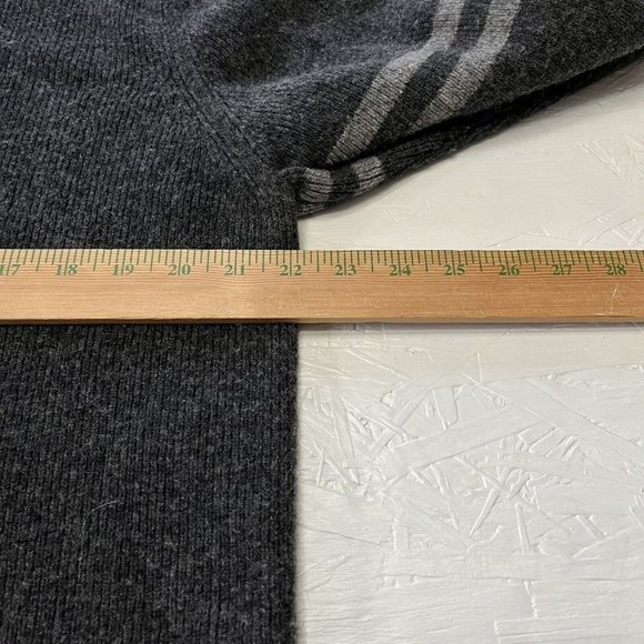 Bowen & Wright Mens  Size XL Black Lambs Wool Sweater 4 Button Mock Neck - Picture 3 of 10